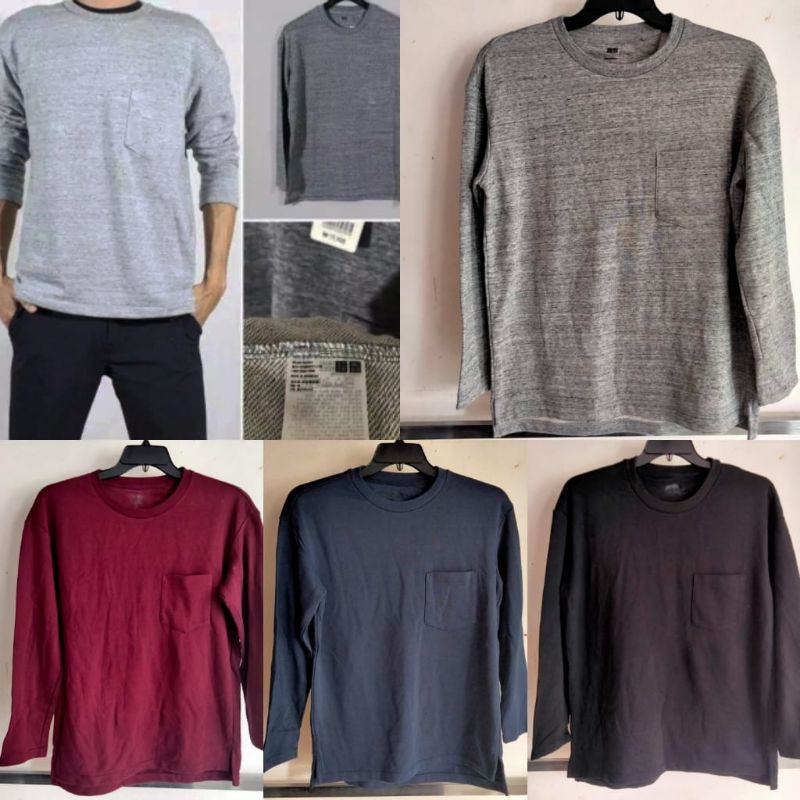 Sweater Pria Uniqlo Pocket