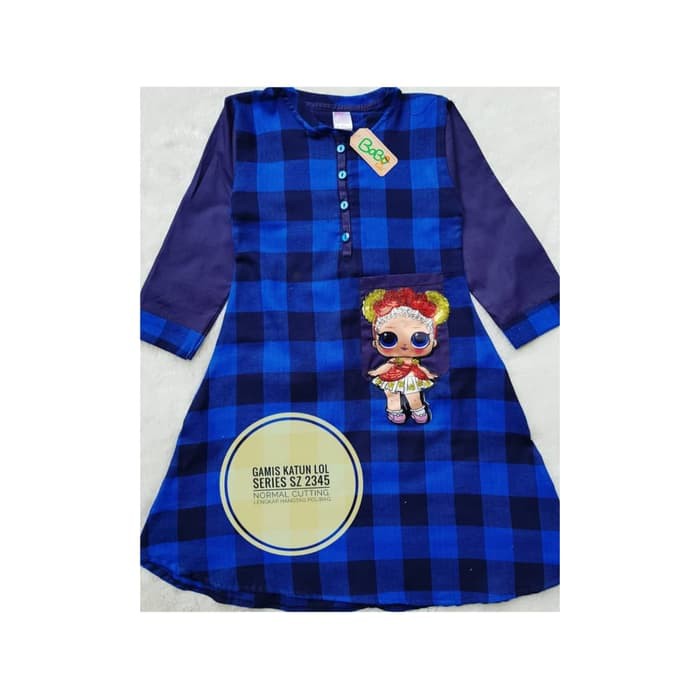 Gamis Syari Anak Cewek Dahlia | Fashion Busana Muslim Perempua 3751YA Grosir Lol Bobo Kids Size 2,3