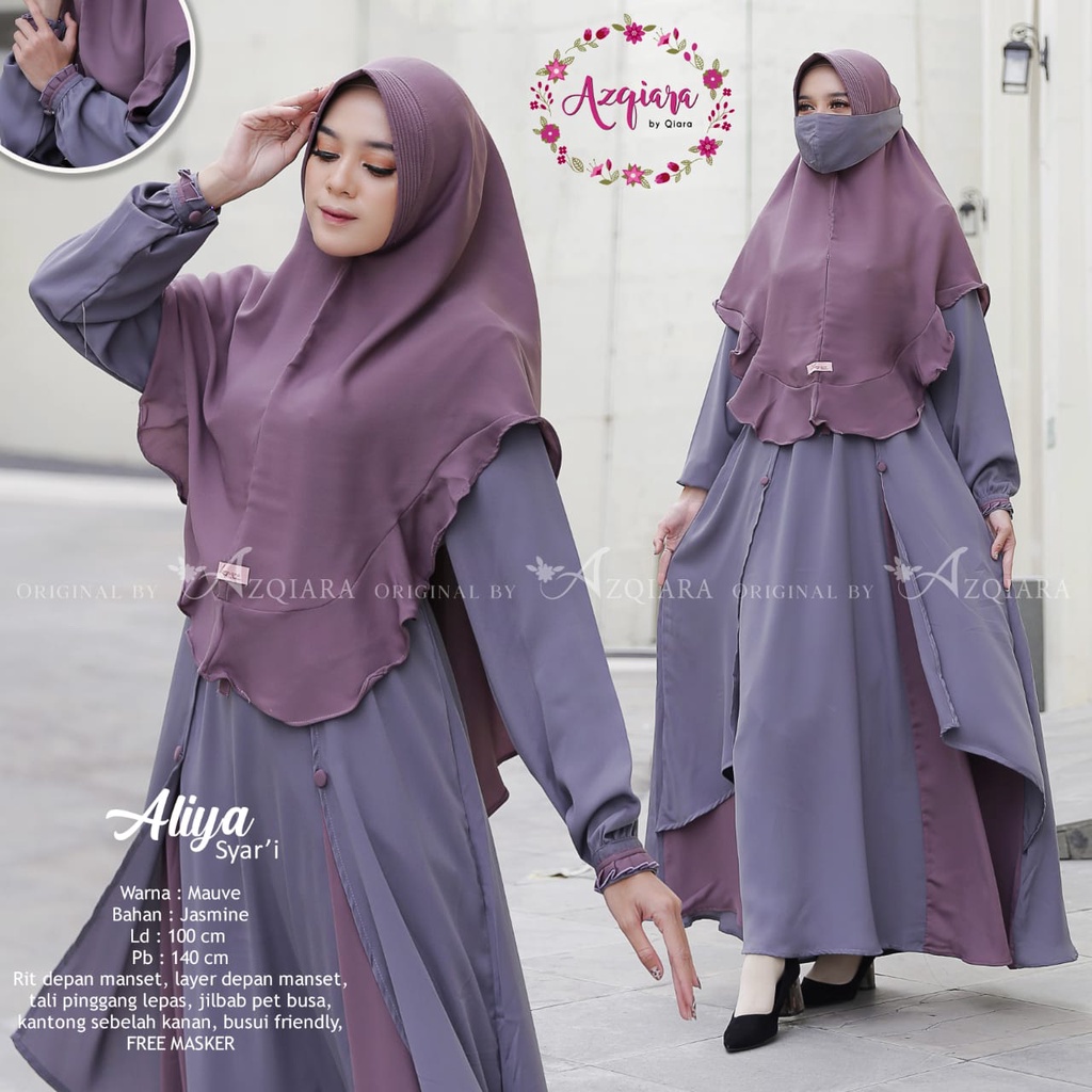 ALIYA SYARI gamis muslim original produk by qiara fashion