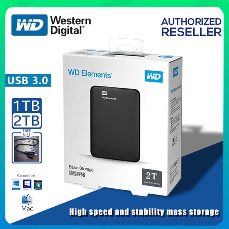 【ready】WD Elements 1TB/2TB - HDD / HD / Hardisk / Harddisk External 2.5&quot;