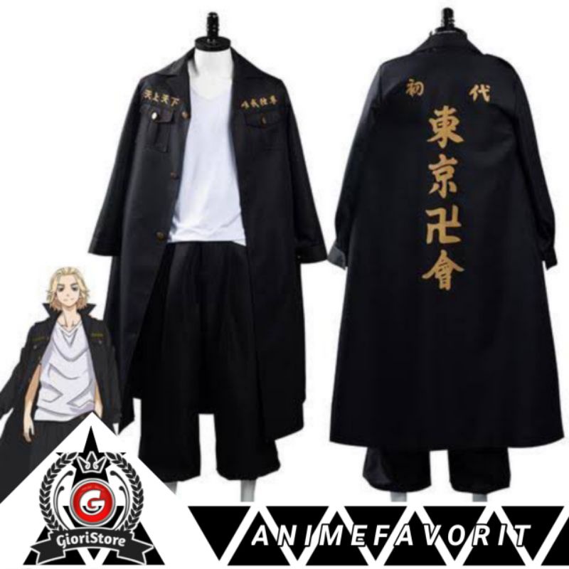 Jubah Parka Full Bordir Coat Sano Manjiro Mikey Tokyo Revengers Touman