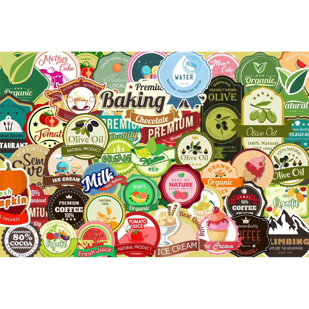 

Cetak Stiker label kemasan vinyl anti air - kualitas premium - plus cutting