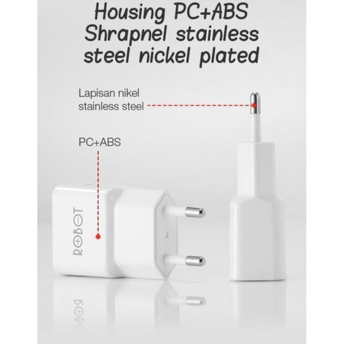 kepala charger 1A 5V robot rt k4 original 1 Lubang USB