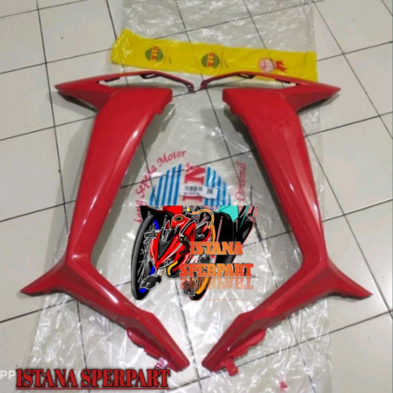 sayap tebeng samping depan set kanan kiri supra x 125 fi injeksi K41 merah