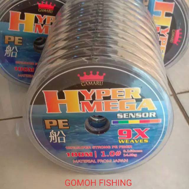 SENAR / BENANG PE GAMARU HYPER MEGA X9 PE 1 / 1.5 / 4 / 5 / 7 / 8 warna hijau