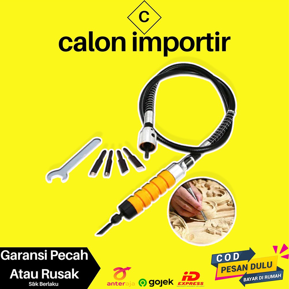 Paket Lengkap Pisau Ukir Patung Kayu Pahat Listrik Alat Wood Carving Elektrik Electric Tool Set Cod