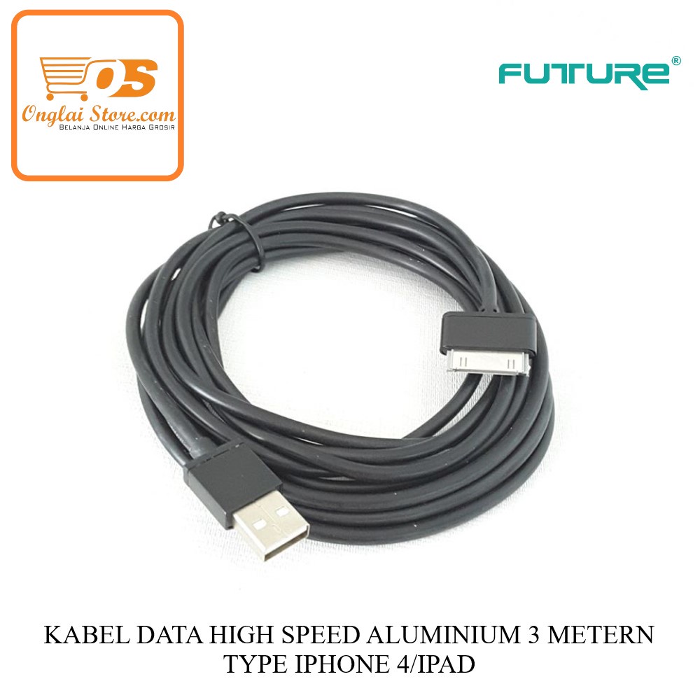 KABEL DATA HIGH SPEED ALUMINIUM 3 METERN TYPE IPHONE 4/IPAD