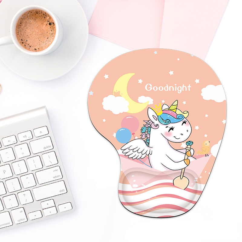 Mouse Pad Silikon Anti slip Motif Kartun Astronot 3D Untuk Komputer Kantor