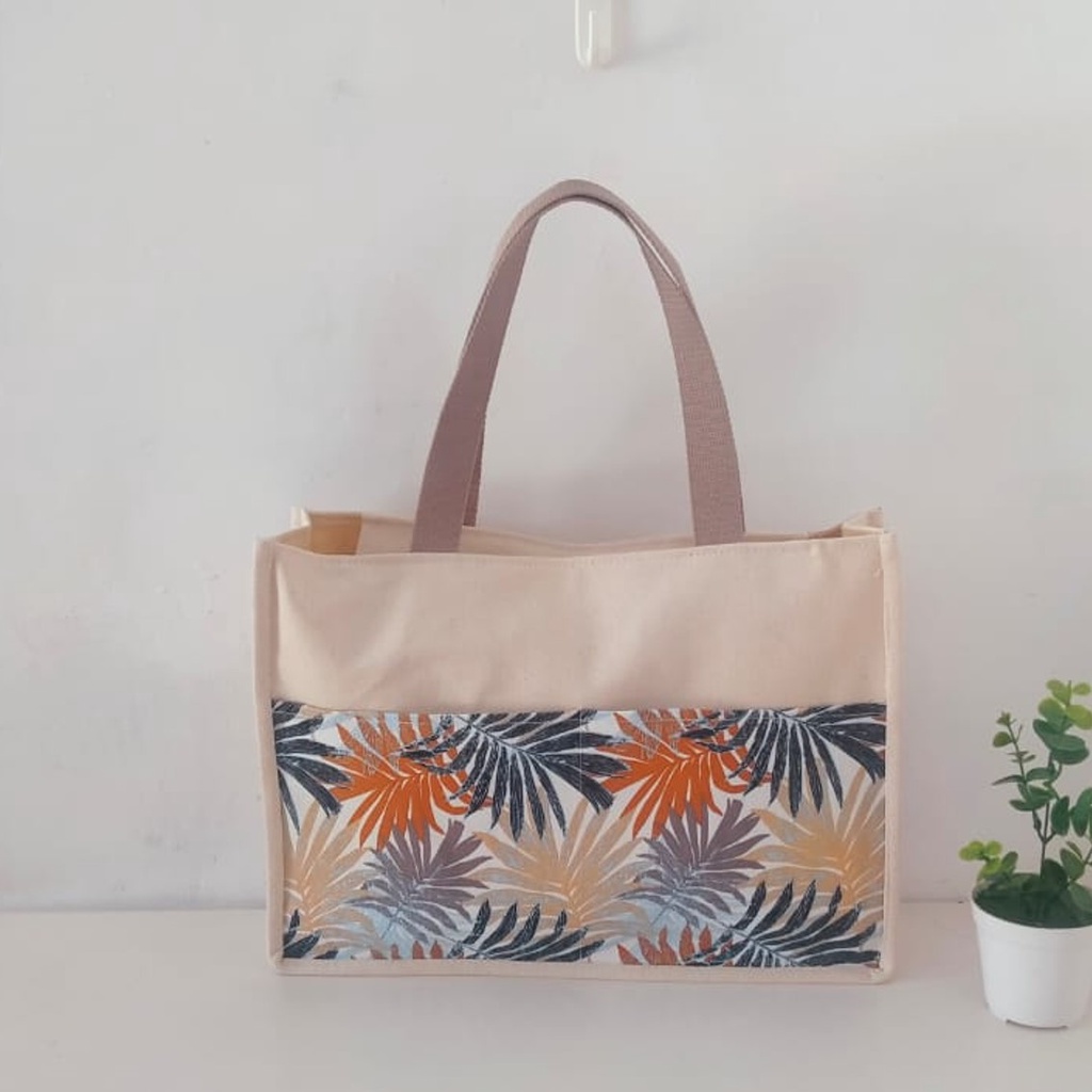 TAS KANVAS – TAS GONI – TOTEBAG GONI – TOTEBAG KANVAS – HANDBAG KANVAS – HANDBAG GONI PALM ORANGE RIENS COLLECTIONS