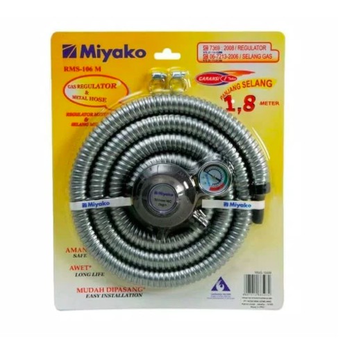 [ Miyako ] Selang Gas + Regulator / Komplit Miyako RMS 106 - Besar