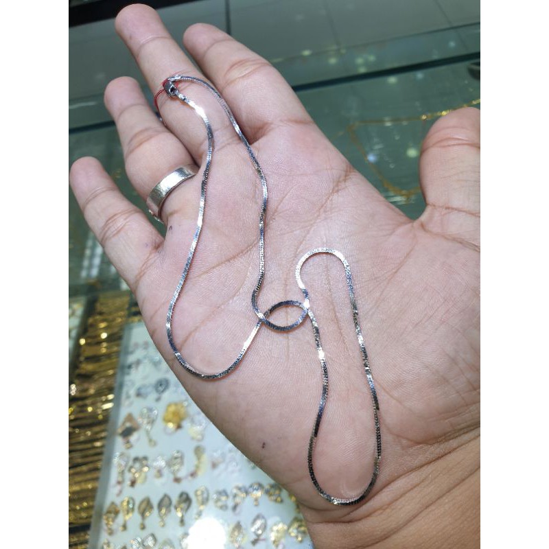 kalung emas putih model casandra