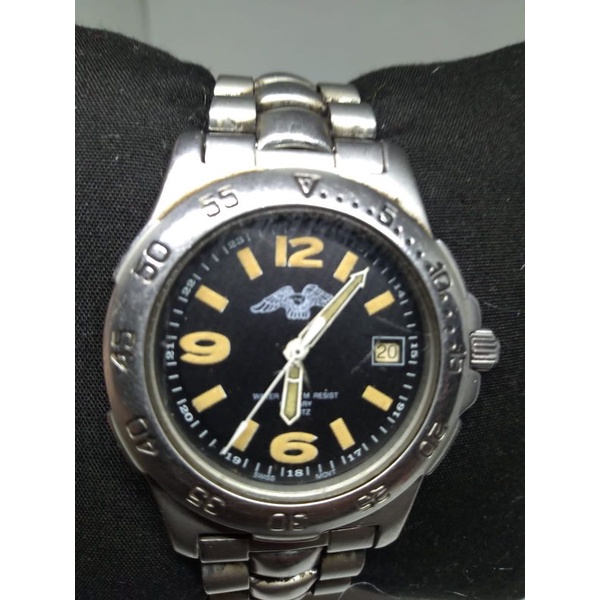 Jam Tangan Pria ORIGINAL Vintage SWISS MILITARY Merk MIL EAGLE Serial Number GI-1130