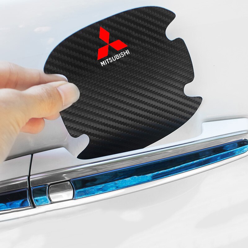 Stiker Handle Pintu Mobil Untuk Mitsubishi Pajero ASX Colt Canter Challenger Outlander Lancer 9 Carisma Mirage