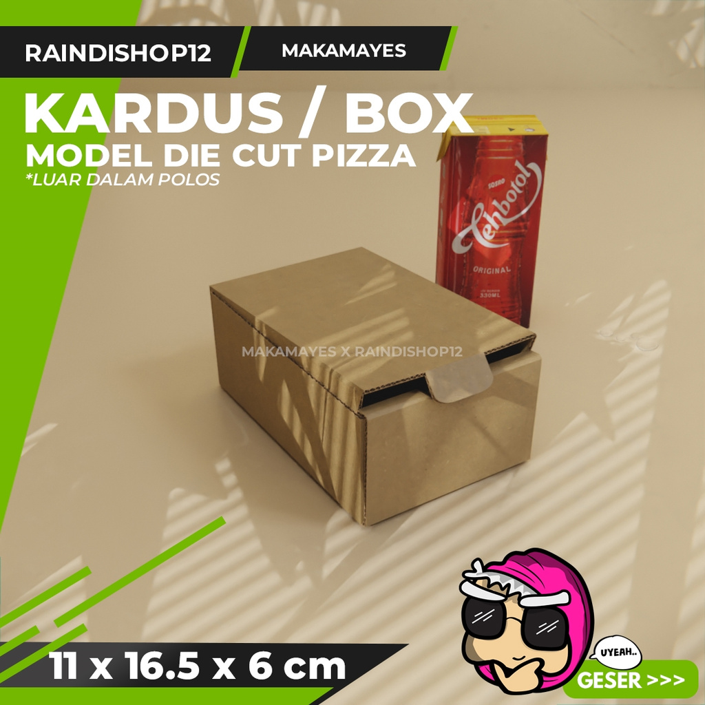 

BOX 11 X 16.5 X 6 CM KARDUS DIE CUT PIZZA KEMASAN PACKAGING KADO