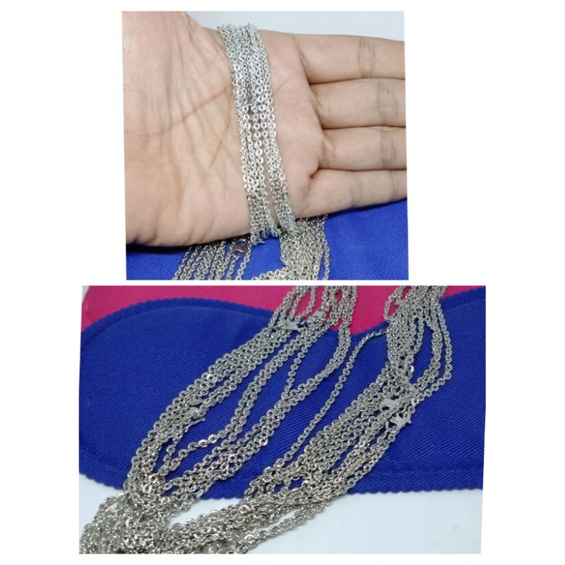 kalung xuping wanita lapis emas Nori silver 45 cm