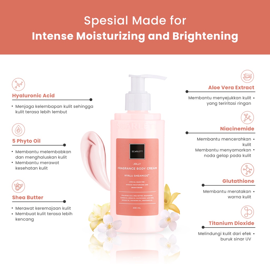Scarlett Whitening Body Cream Jolly