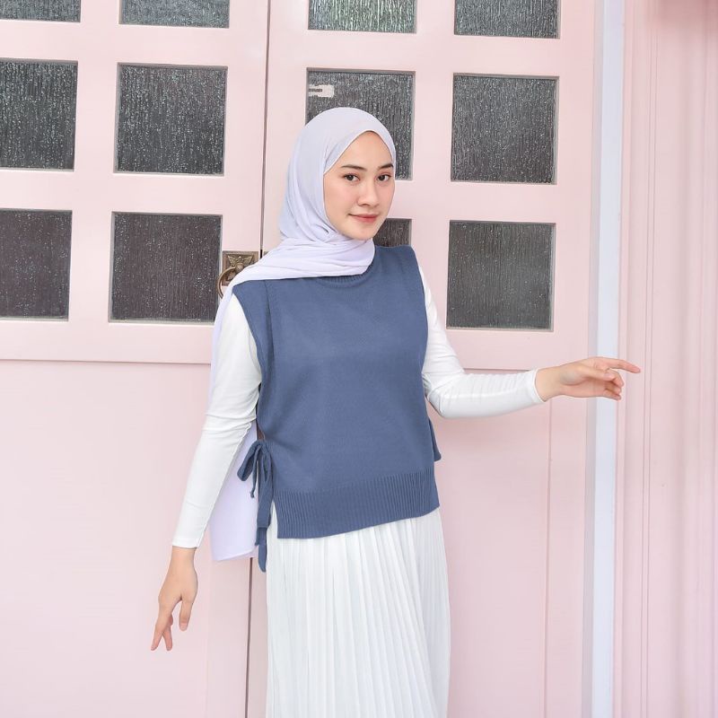 ROMPI ANDIN/RAJUT WANITA MURAH POLOS/ILLO VEST OUTER HIJAB/OUTFIT OOTD KEKINIAN/TERMURAH