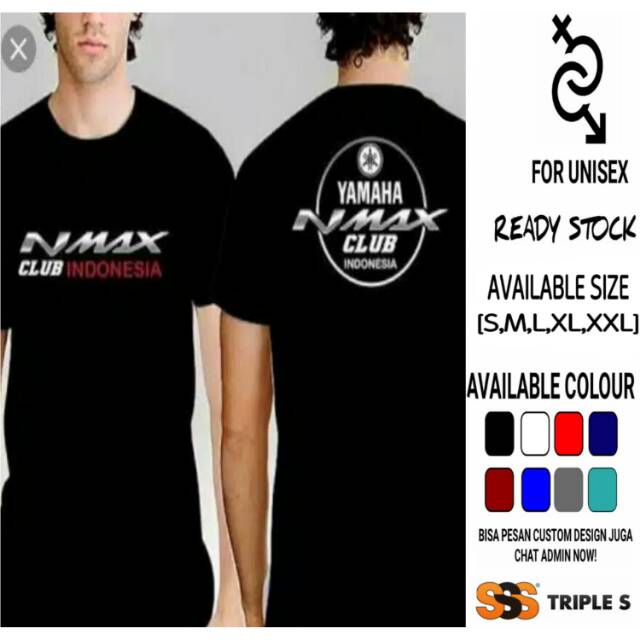 KAOS CLUB MOTOR YAMAHA NMAX CLUB INDONESIA SABLON POKYFLEX