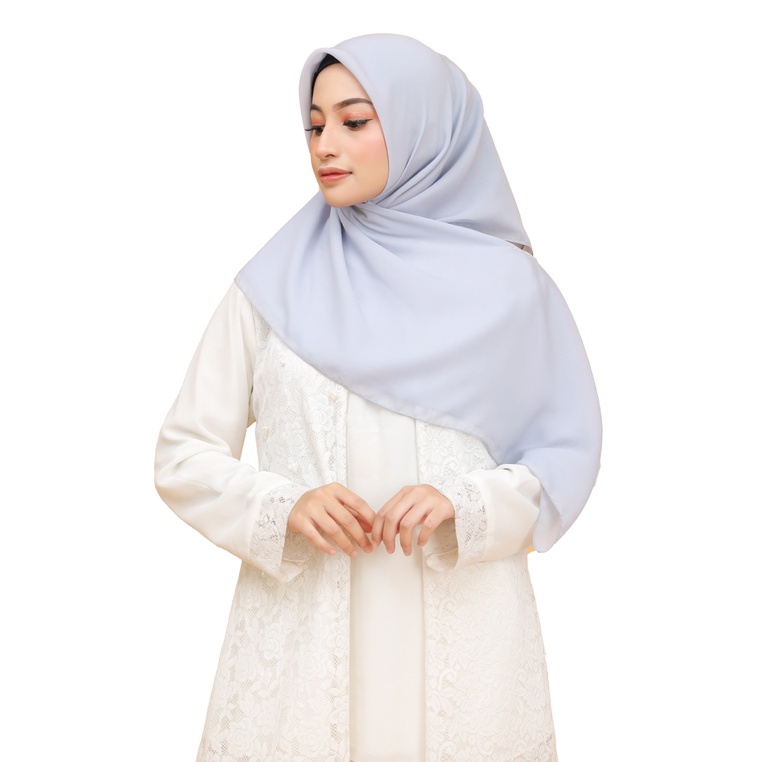 Umama Scarf - Kerudung Polos Segi Empat Potton Square-grey