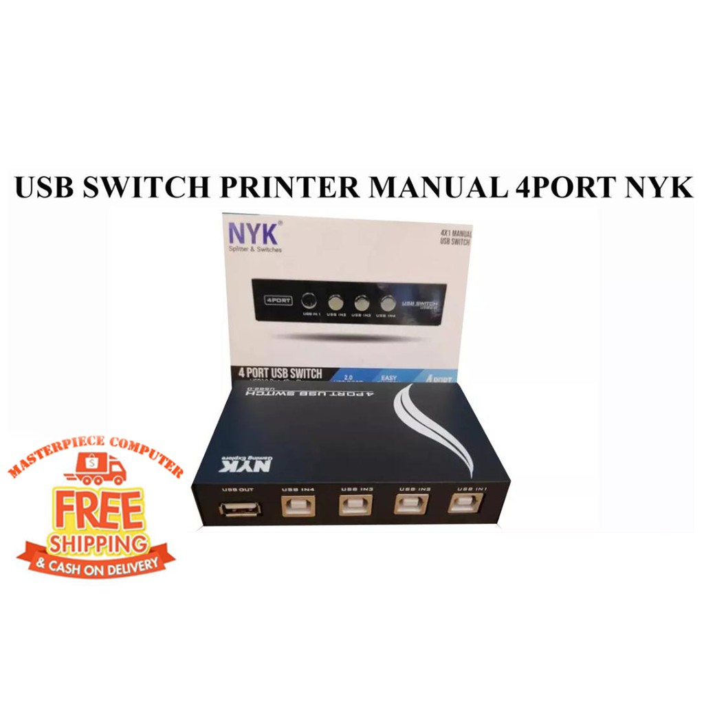 USB SWITCH PRINTER MANUAL 4PORT NYK