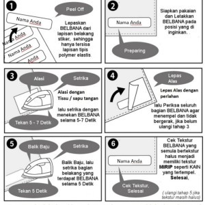 

Sticker Stiker Baju Setrika Tahan Cuci - Sticker Warna Warni