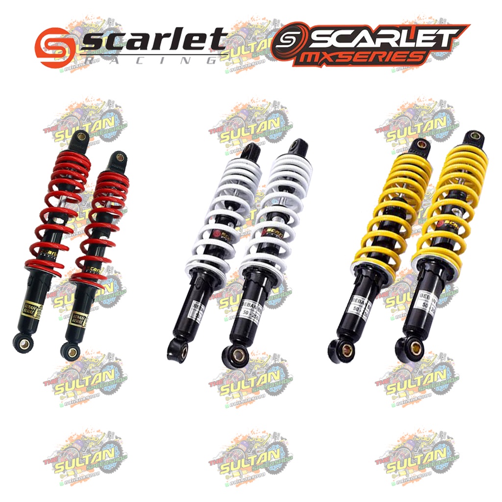 SHOCK SHOCKBREAKER BELAKANG BEBAN BERAT 280MM 340MM 360MM SCARLET RACING