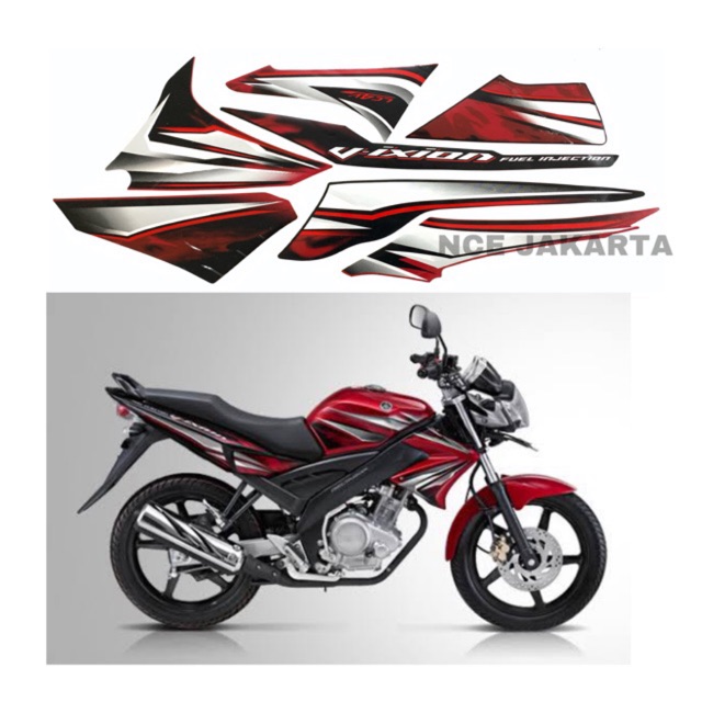 STIKER STRIPING VIXION MERAH 2012