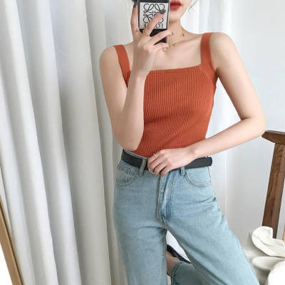 Korean square neck tanktop-4