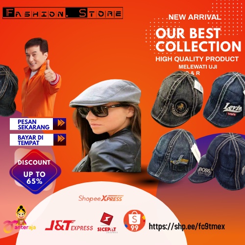 COD Topi Kodok Patino Pria wanita Dewasa Casual Topi Copet Topi gaul Levis Topi built up Topi Distro