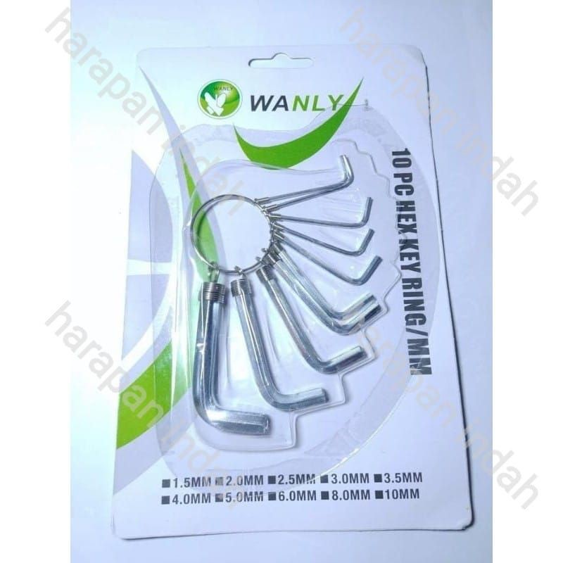 Kunci L Full set Tools HEX KEY RING 1 2 3 4 5 6 7 8 9 10 mm