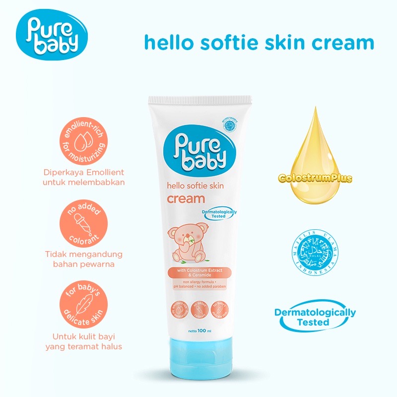 PURE BABY PUREBABY HELLO SOFTIE SKIN CREAM 100ML LOSION BAYI