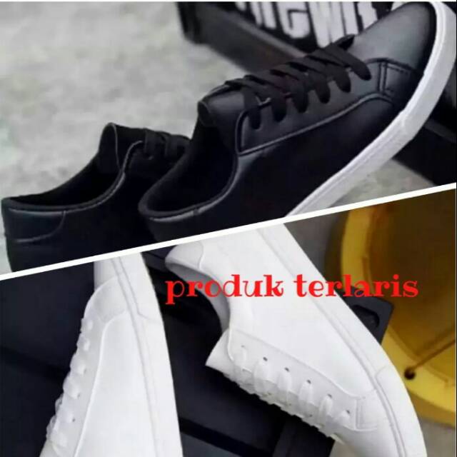 Sepatu KETS Putih Polos & Hitam Polos