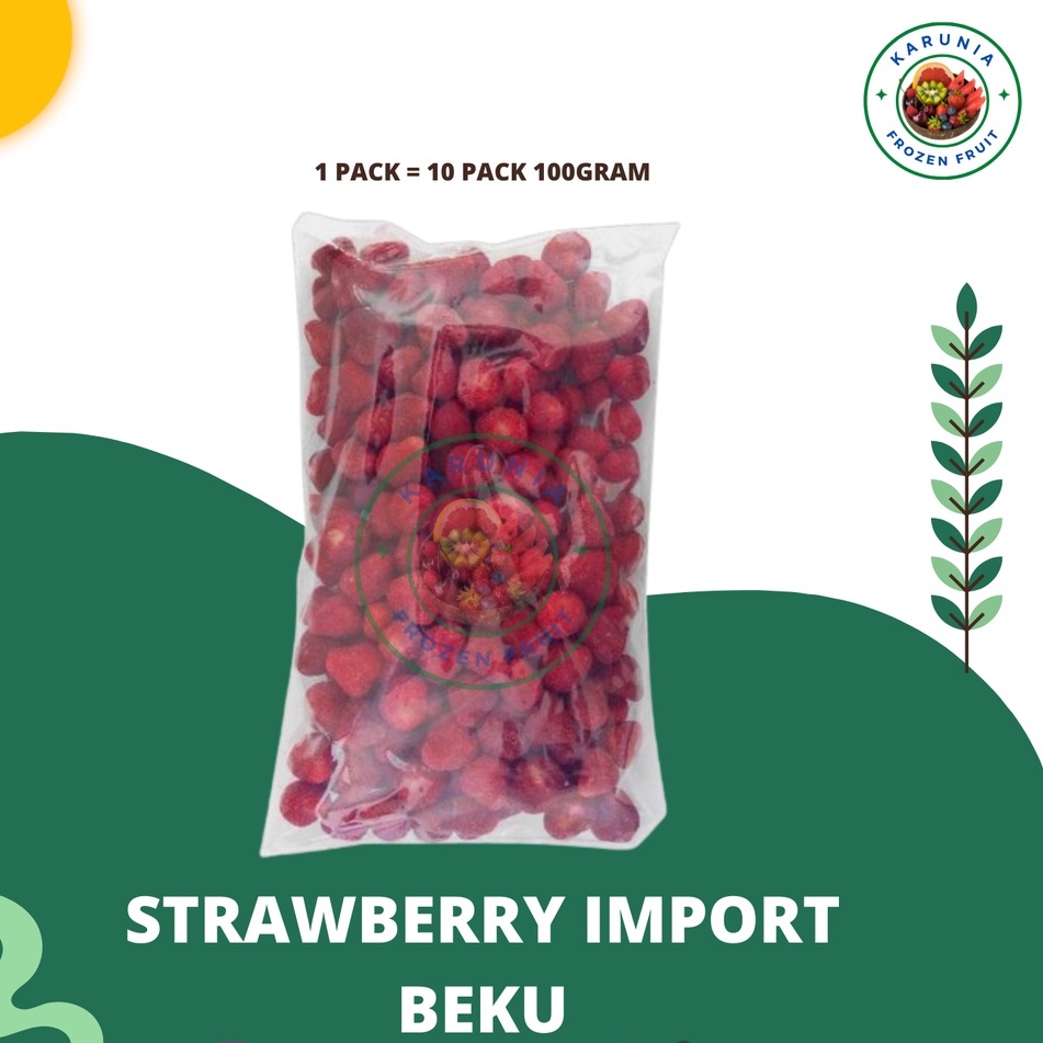 

STRAWBERRY FROZEN IMPORT 1KG/ BUAH BEKU STRAWBERRY/ STROBERI FROSEN/STROBERI FROZEN/BUAH BEKU STROBERI