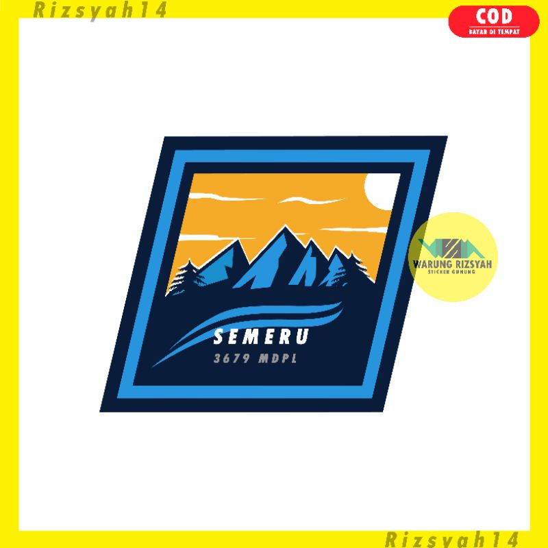 

Stiker Gunung Semeru | cutting Sesuai Pola | Kisscut | Waterproof | Jawa Timur