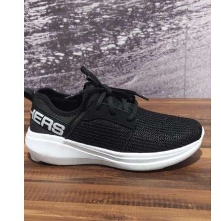 skechers go run fast kids black white (33)