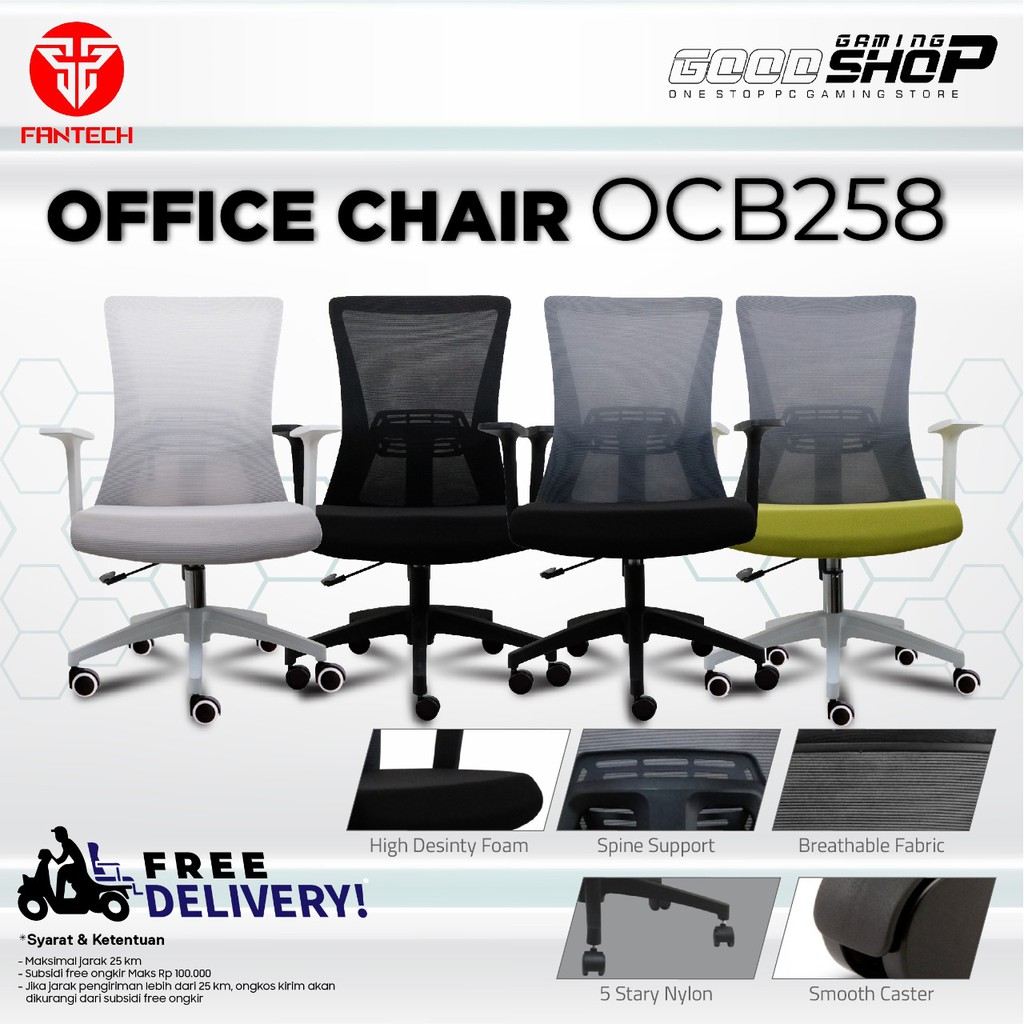 Fantech Kursi Kerja Kantor OCB258 / OC-B258 Premium Office Chair