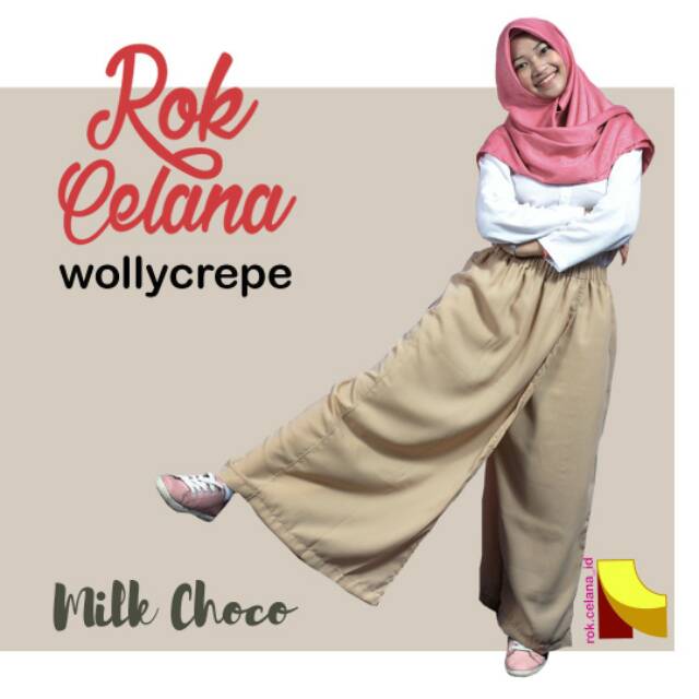 ROK CELANA MUSLIMAH (WOLLYCREPE) S M L
