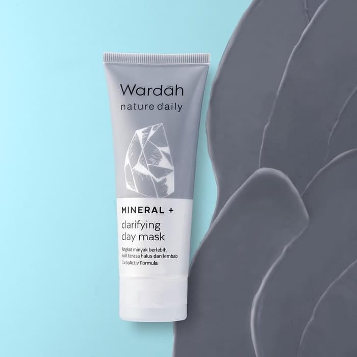 Wardah Nature Daily Mineral+ Clarifying Clay Mask 60 ml - Masker dengan Kaolin dan Bentonite Clay