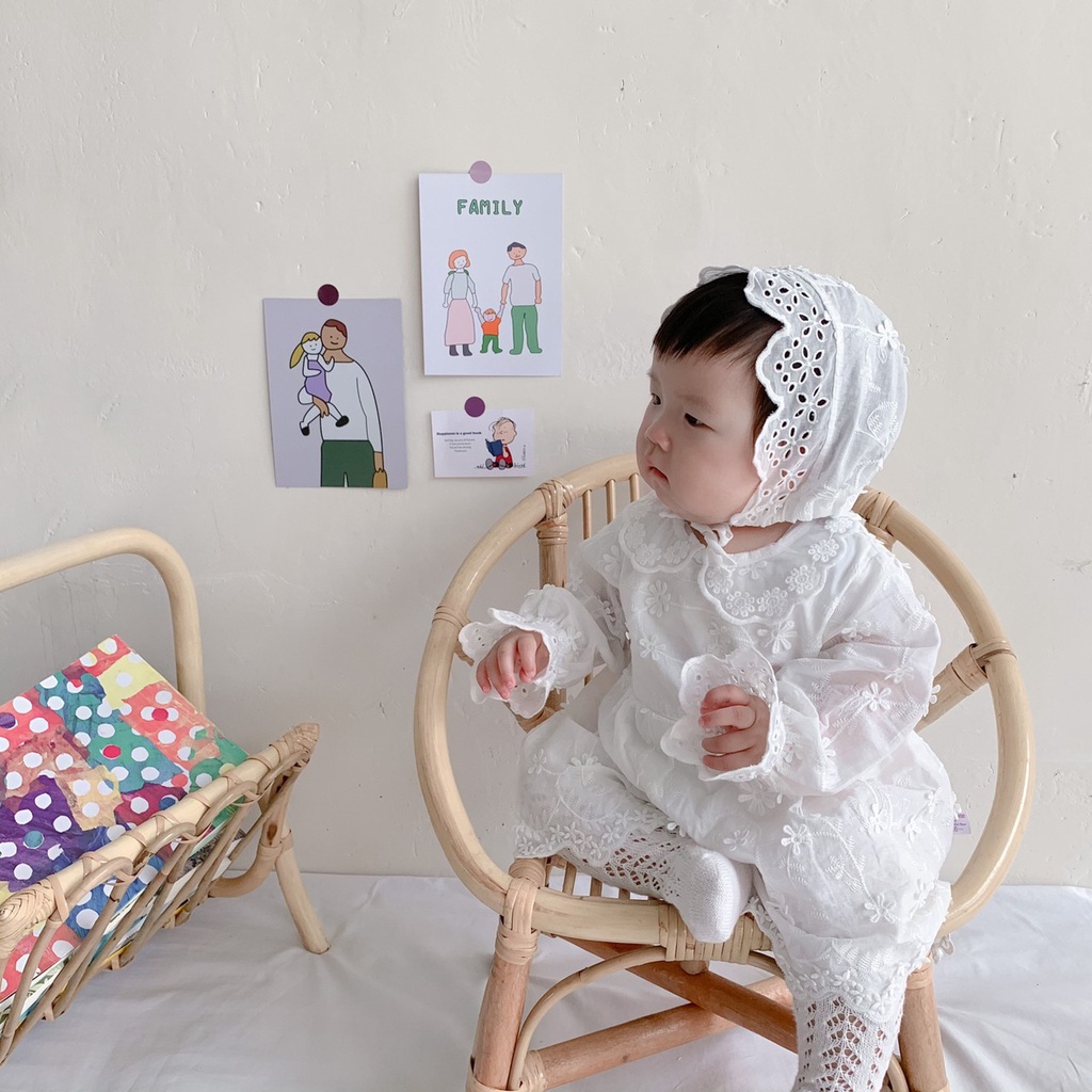 0-18bln [Premium impor] JUMPER ANAK PUTIH LACE JUMPSUIT ROMPER PAKAIAN BAYI BAJU PEREMPUAN catalog DDWJ DH