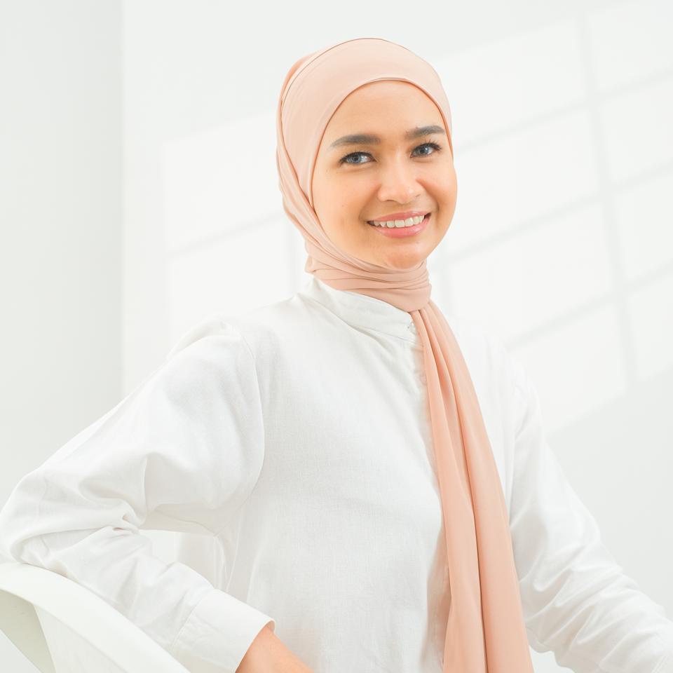 Ghania Instant | Pashmina Instan Tali Cheruty Babydoll Polos by Yeppushop-Hazel Brown