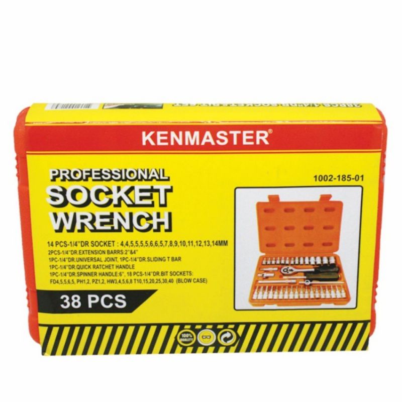 Kenmaster ,  38 , 60 PCS , Kunci Sok  , Set  , Premium Professional , Socket Wrench