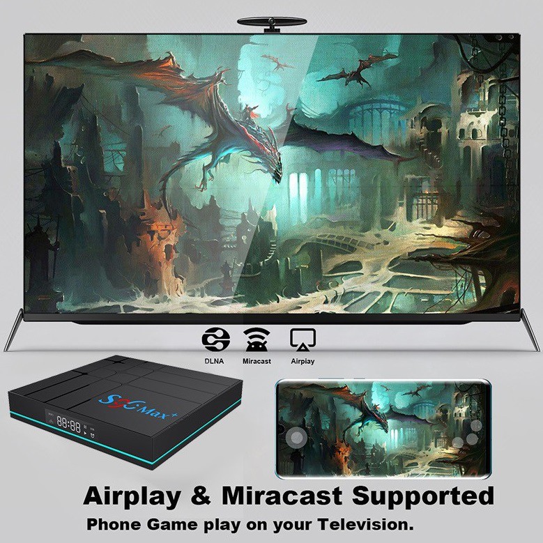 SMART TV BOX ANDROID S96 MAX RAM 4 GB ROM 32 GB 4K ULTRA HD