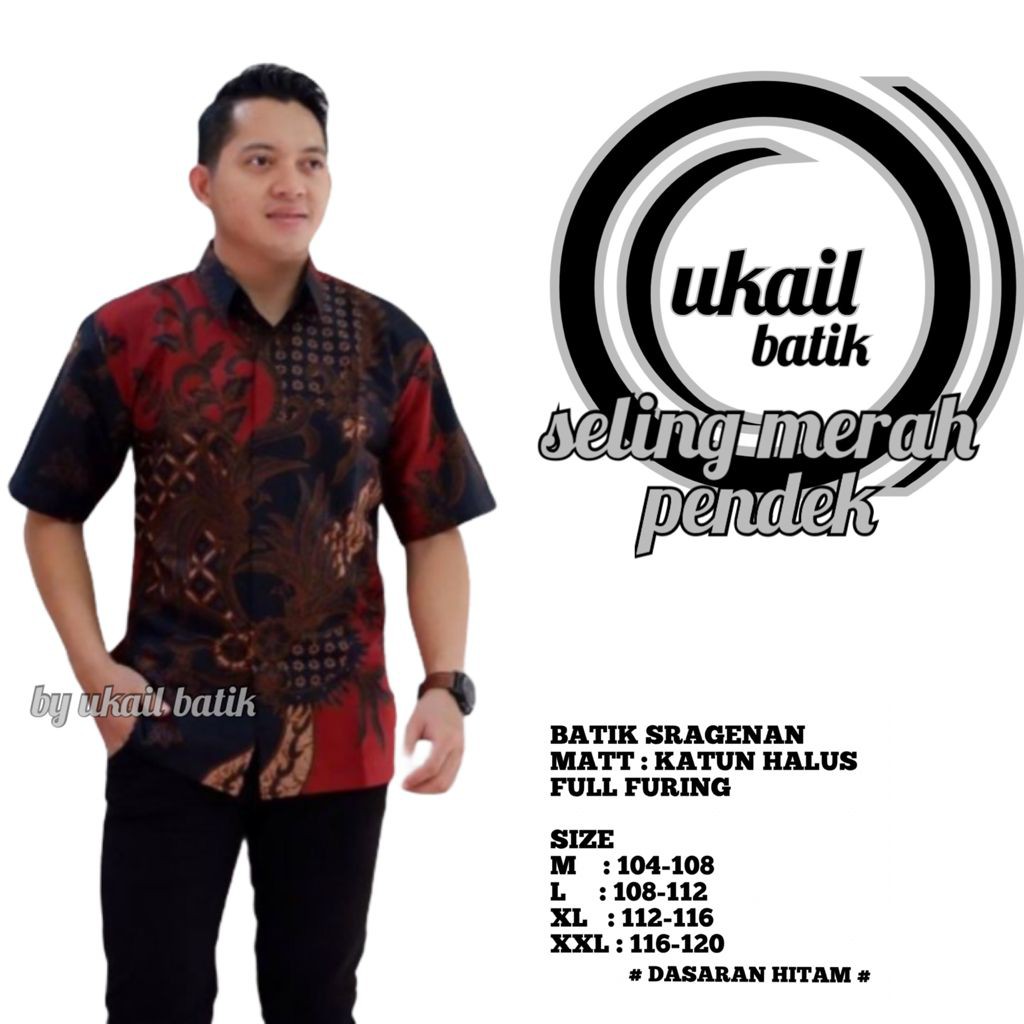 SELING MERAH UKAIL KEMEJA BATIK SOLO PRIA LENGAN PENDEK LAPIS FURING ATASAN BATIK PREMIUM MODERN KATUN HALUS SIDOMUKTI LUHUR DEWANGGA MERAH ARJUNO UNGU PARANG MERAH SEBELANGA NAWASENA 2 PROBOSETO KUNING SIPAR BIRU NAGA BULAN WAHYUNGU KEPYAR NAVY PRABU ORI