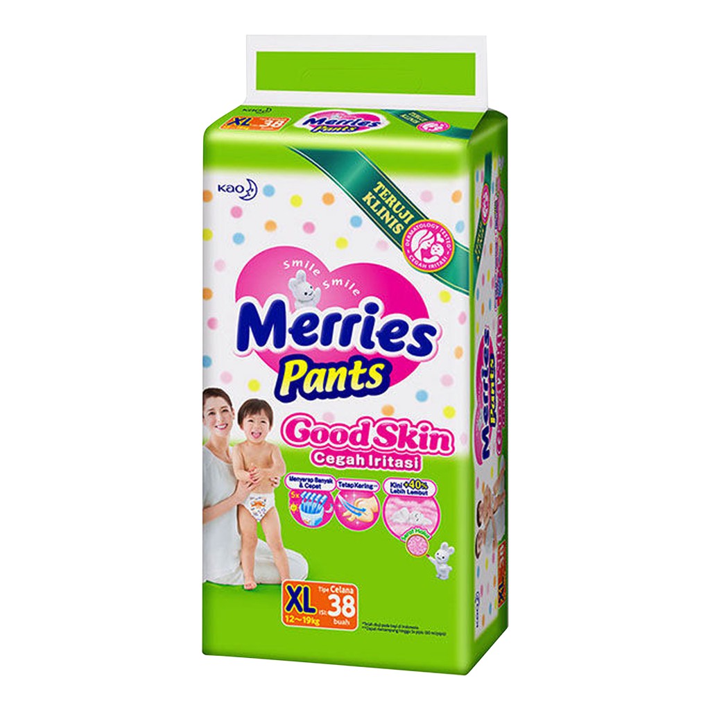 Merries Good Skin XL38 - Merries Popok Celana Good Skin XL 38