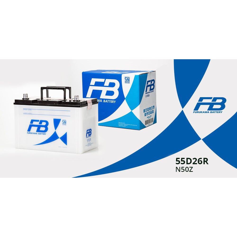 Jual ACCU AKI FURUKAWA BATTERY FB 55D26R N50Z N 50 Z 60AH ASLI