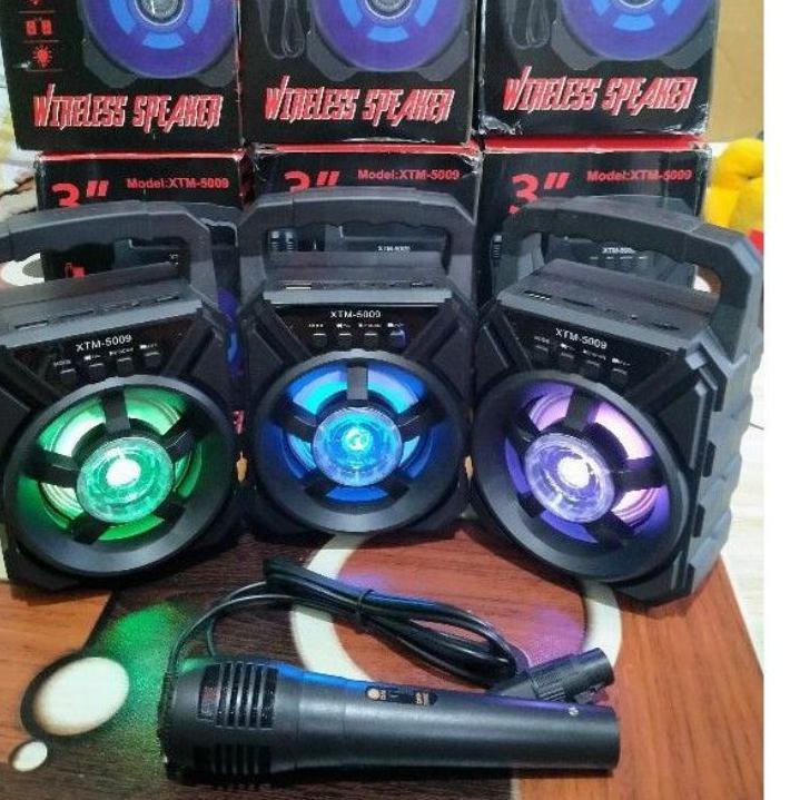 Terbaik  SPEAKER BLUETOOTH XTM-5009 PLUS MIC KARAOKE - SALON AKTIF XTM-5009 ,.