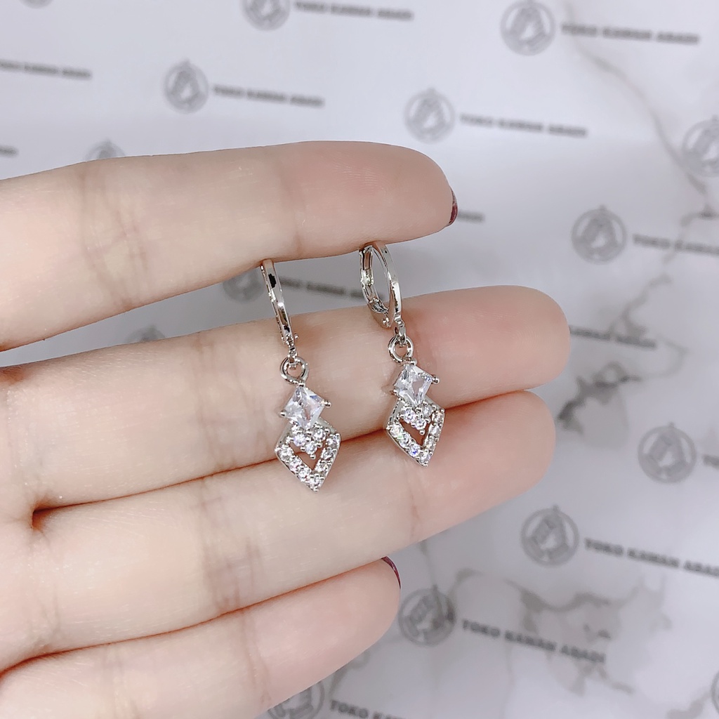 Anting Xuping Silver Perhiasan Fashion Wanita Model Rumbei Love *21