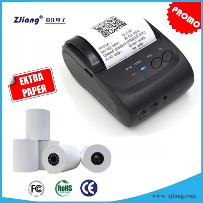 Mesin printer mini Cetak Struk/Bon/Invoice Kasir Bluetooth