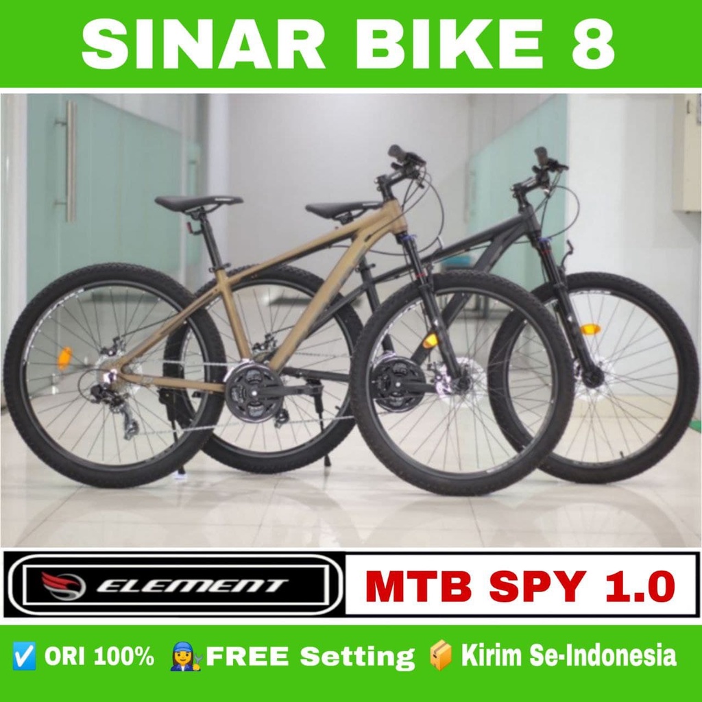 Sepeda Gunung Ukuran 27.5 InchMTB ELEMENT SPY 1.0 Alloy 24 Speed Rem Cakram