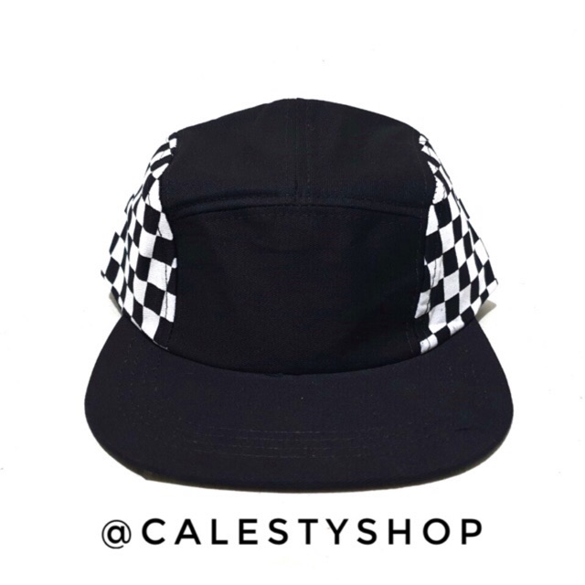 Topi 5 Panel Motif Catur (REALPICT)